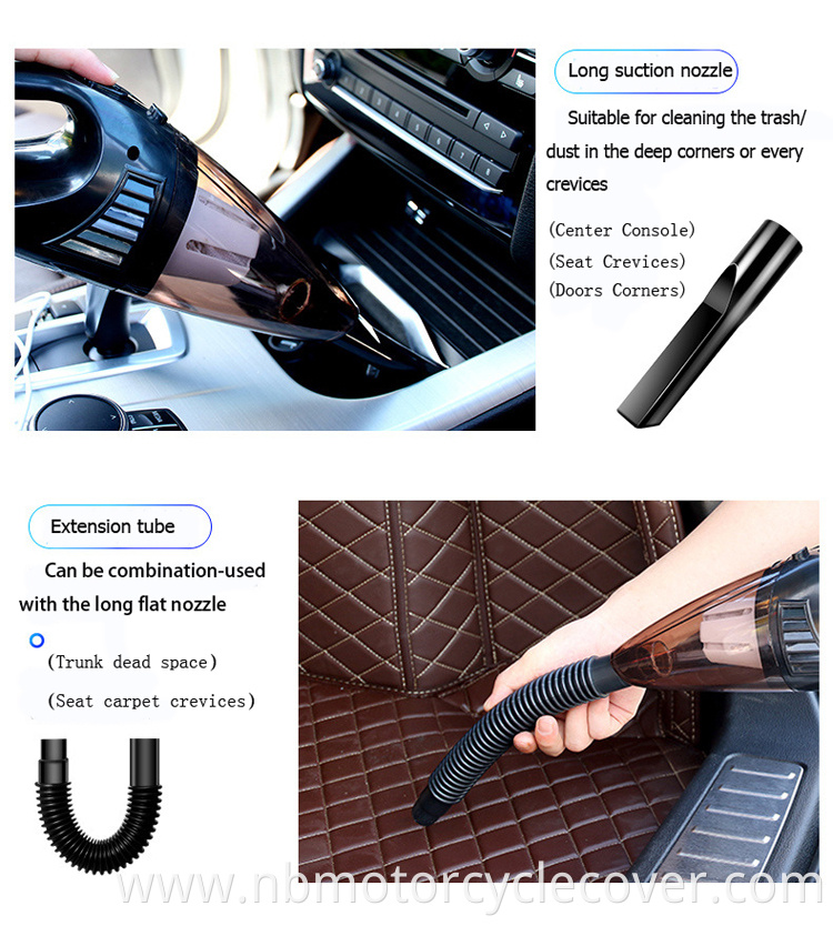 Good quality vehicle cleaning high pressure compressor 8000pa portable wireless usb mini car vacuum cleaner